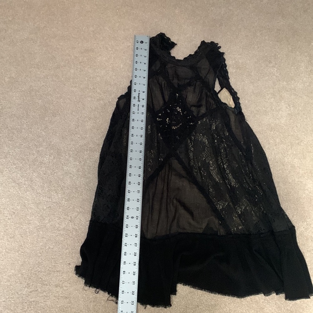 Free people tunic dress lacy gauzy lined size large - Picture 6 of 7